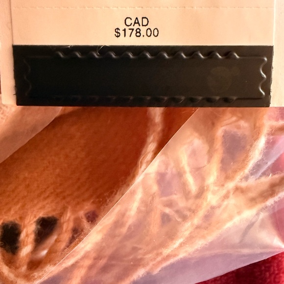 Coach Tangerine Fringe Scarf - Picture 5 of 6